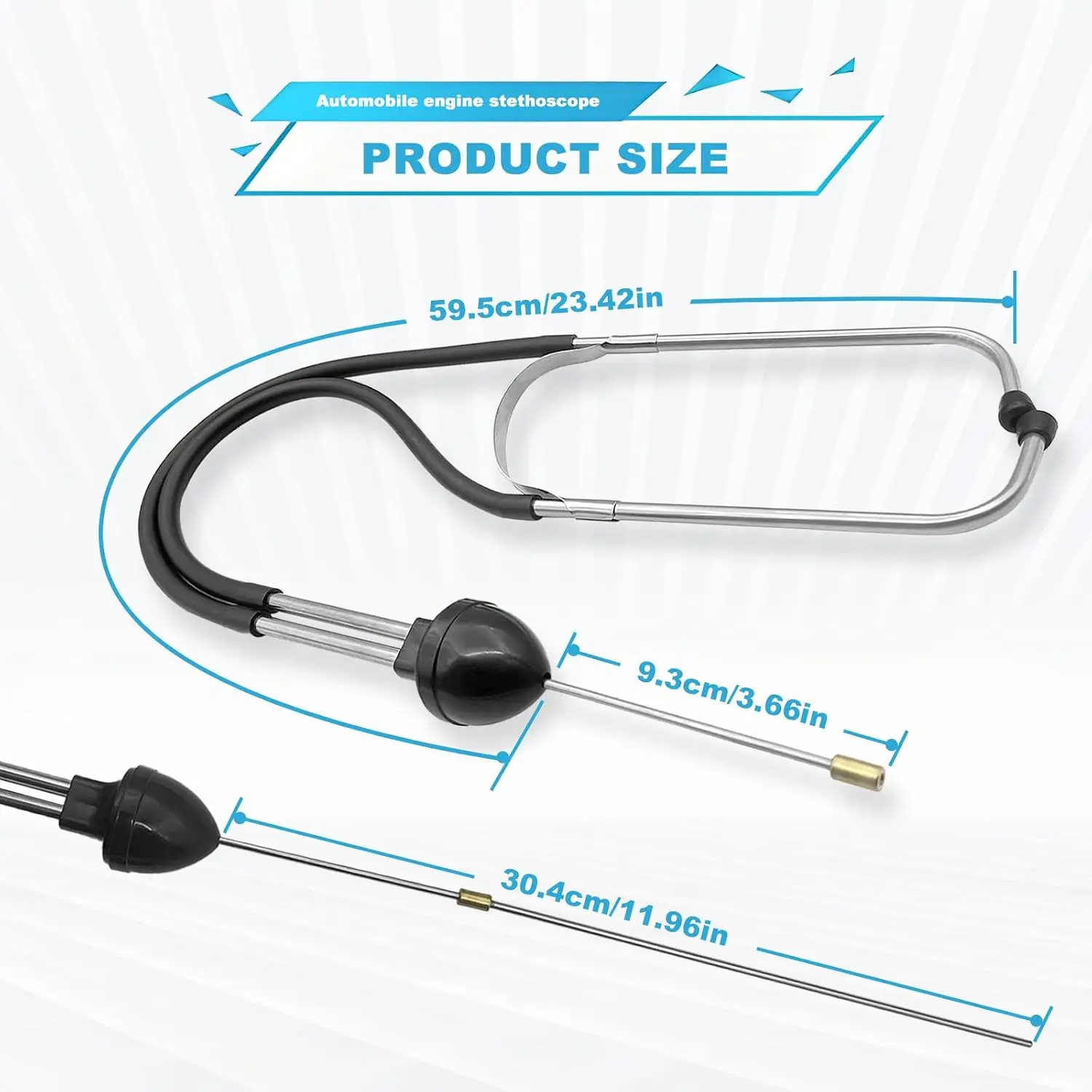 1pc Auto Cylinder Stethoscope, Mechanics Stethoscope Car Engine Block Diagnostic Automotive Engine Hearing Tool Car Detection