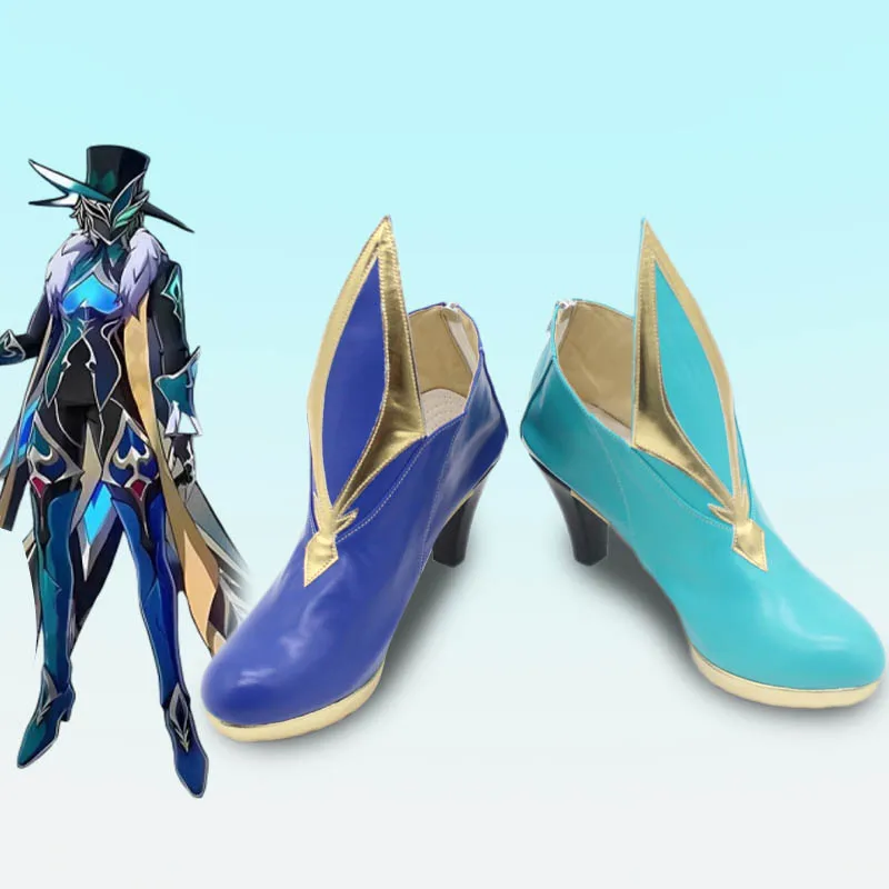 

Game Honkai Star Rail Ten Stonehearts: Aventurine Of Stratagems Cosplay Shoes Halloween Clothing Prop Roleplay High-heeled Shoes