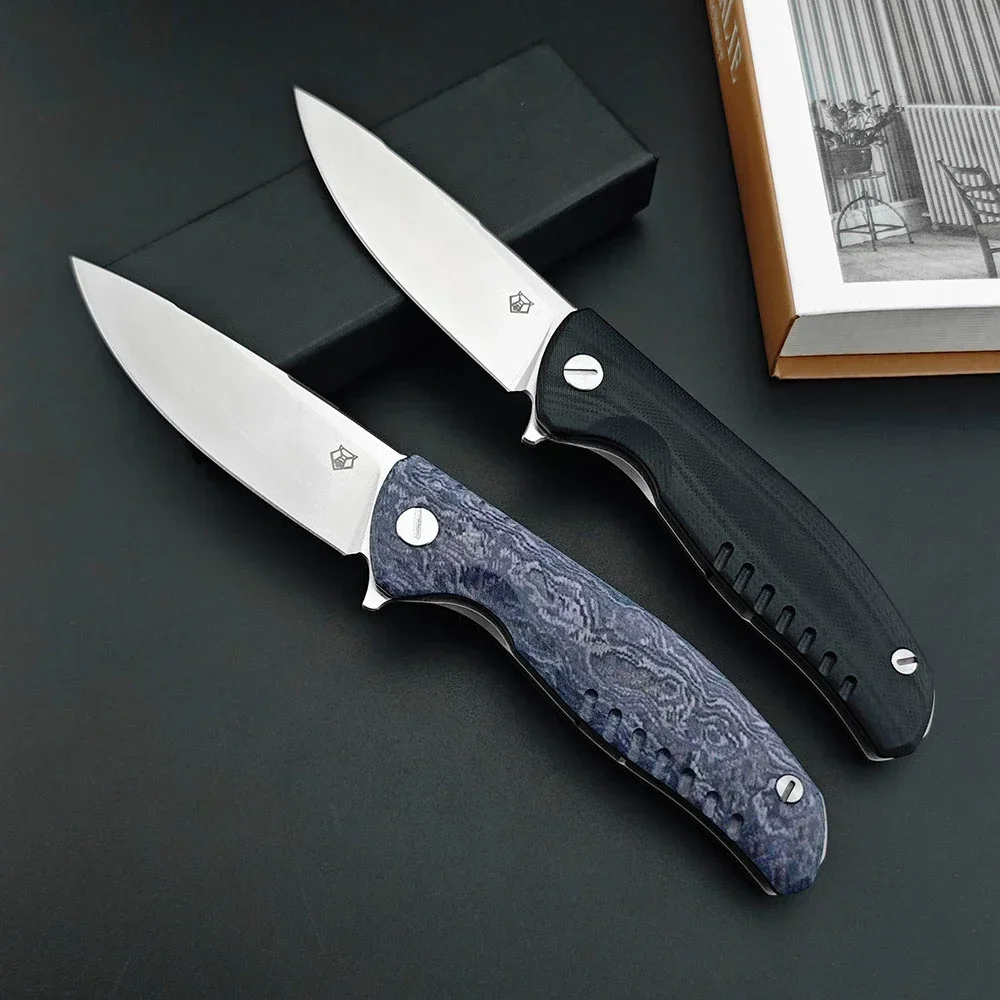 Shirogorov Portable Folding Knife D2 Steel Blade G10 Handle Kitchen Utility Kinfe Household Multi-purpose Pocket Fruit Knife