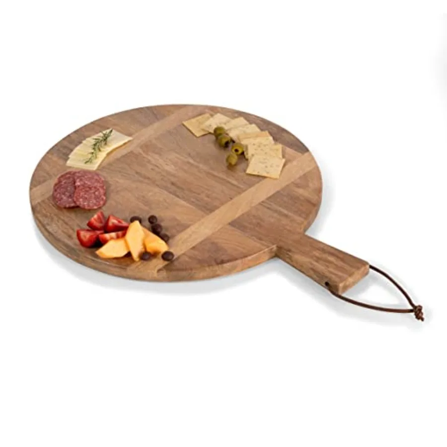 

Ravi Round Charcuterie Board, Wood Serving Platter, Cheese Board, (Mango Wood)