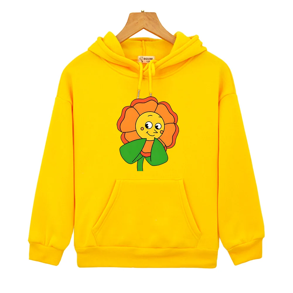 Cuphead Kids Boutique Clothes Anime Hoodies Casual Fleece Pullovers Manga Autumn Sweatshirts Jacket Boy Girl Clothes Hooded Tops