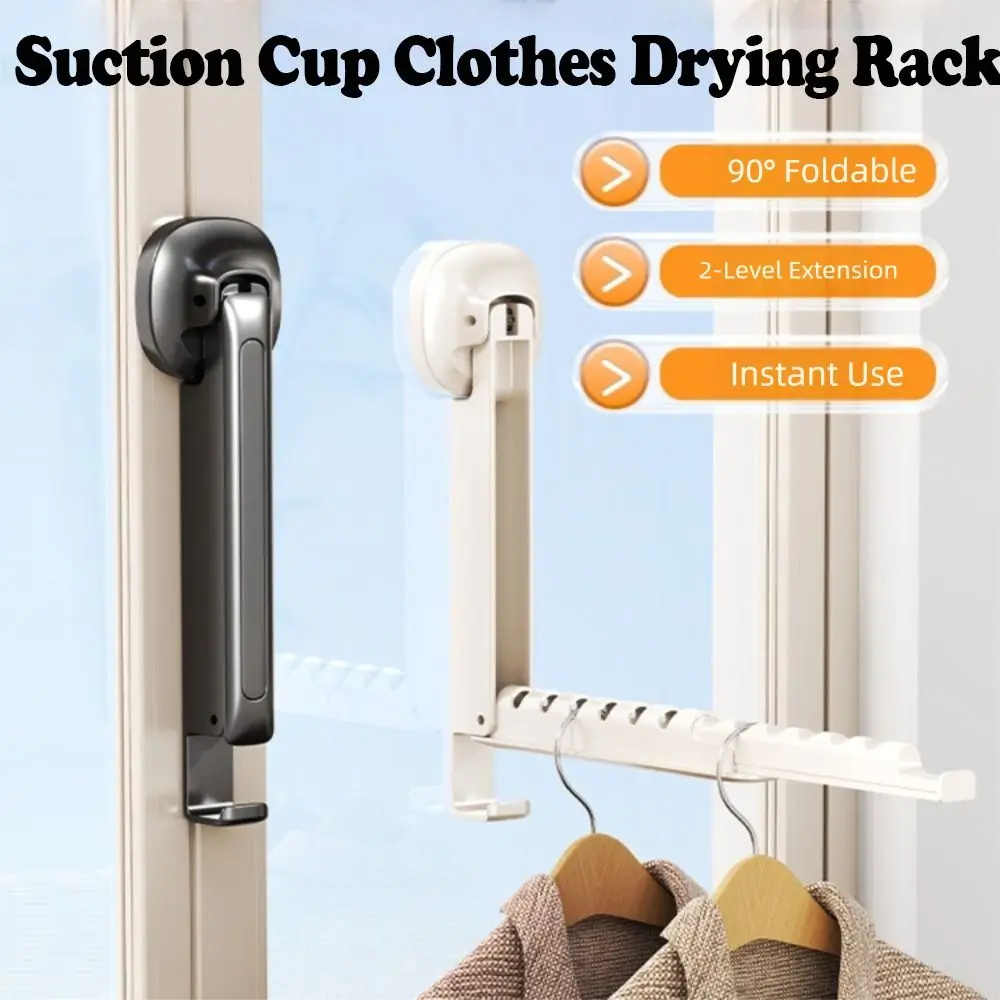 

Antislip FoldableClothes Drying Rack Multifunctional Space-Saving Retractable Drying Rack No Punching