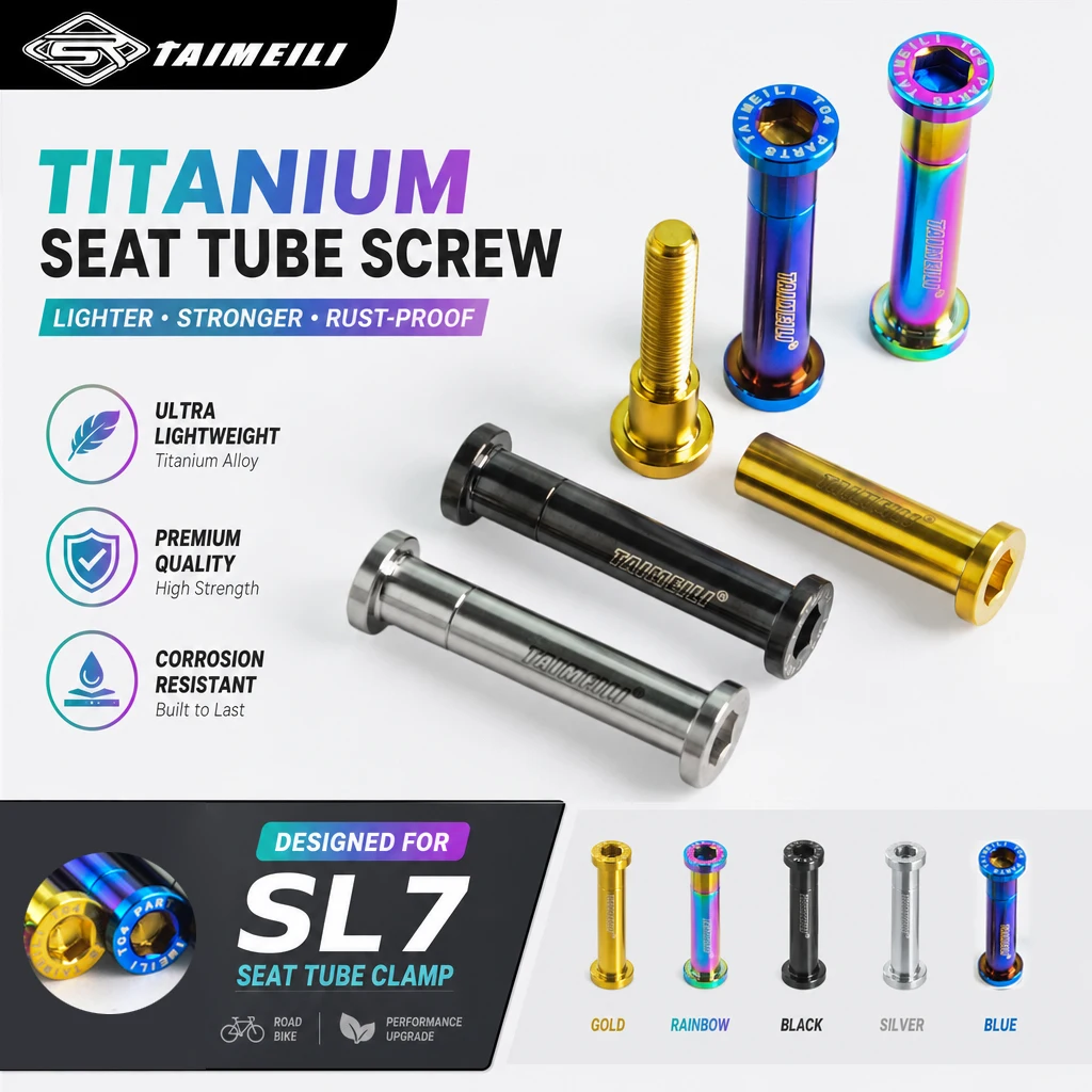 TAIMEILI GR5 titanium alloy SL7 lightweight mount clamp screw   mountain road bicycle modification replacement repair