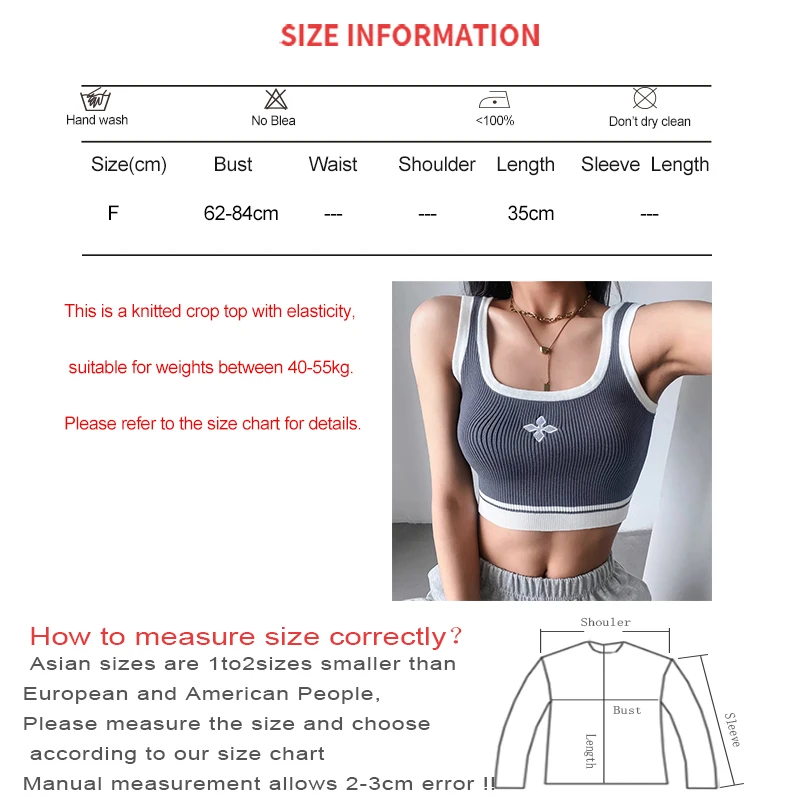 HELIAR Women Embroidery Patchwork Crop Top Y2K Sexy Slim Tank Top Knit Streetwear Camis Sports Top Casual Crop Top Spring Summer