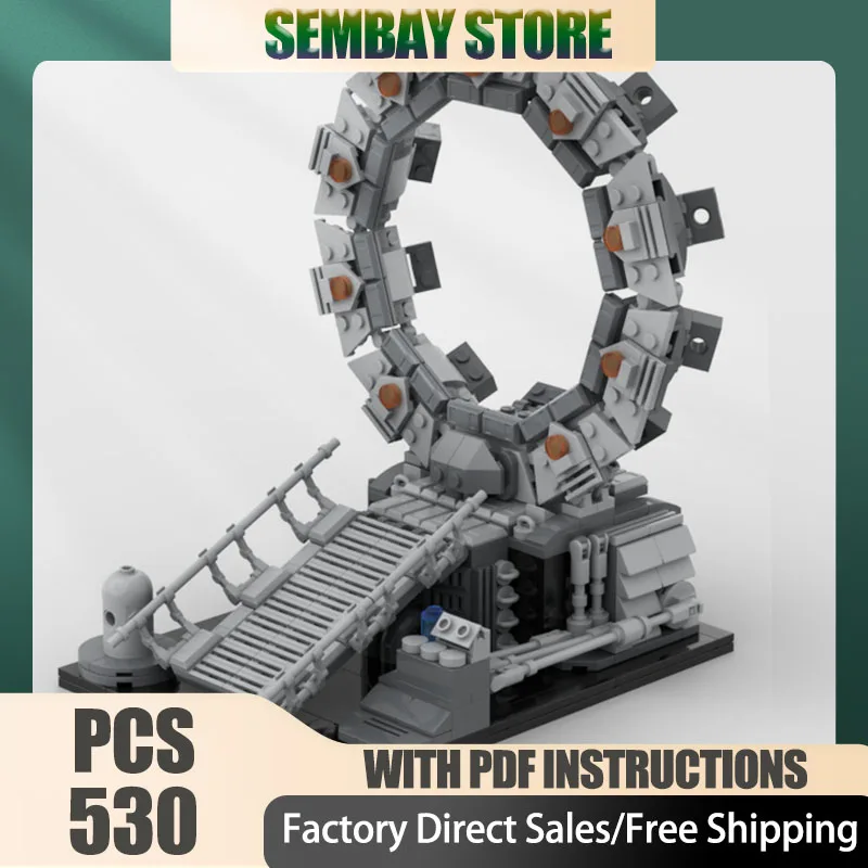 

Popular Movie Model Moc Building Brick Modular Star Gate Model Technology Blocks Christmas DIY Toy Construction Holidays Gift