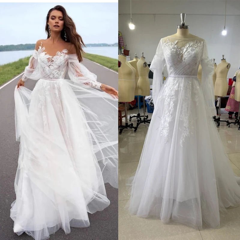 Strap Wedding Dress…