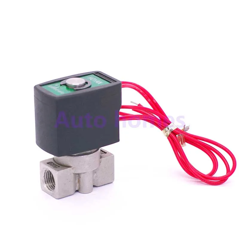 

Normally Close 2 Way direct actuated mini Stainless steel water solenoid valve NC 1/8" BSP Orifice 1/1.5/2/2.5/3mm NBR SPU ss304