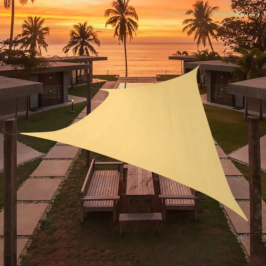 

Artpuch 11'x11'Customize Sand Sun Shade Sail Commercial Standard UV Block 185 GSM Water and Air Permeable Heavy Duty Carport Pa