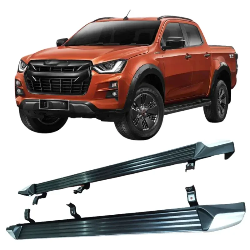 Hot sale Off-Road 4x4 Part Black Running Boards Replacement Silver Side Steps For Dmax 2020