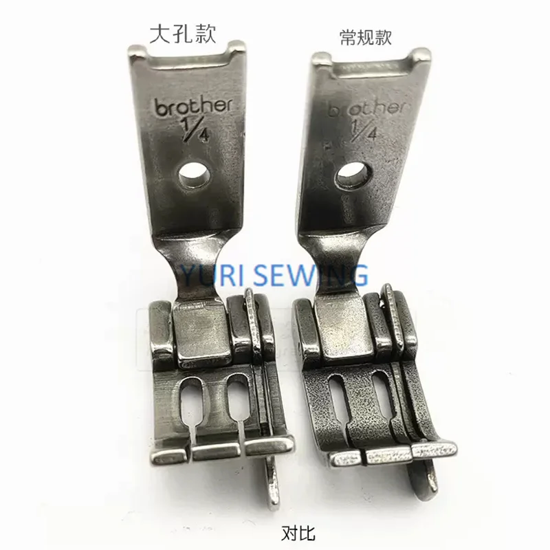 Large-hole presser foot fordouble-needle machine thick material jeans stop flange positioning industrial sewing machine parts