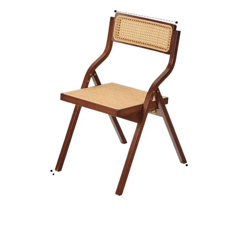 Scandinavian Rattan Dining Chair Modern Kitchen Chair Minimalist Wicker Backrest for Dining Room & Cafe B&B Restaurant Table
