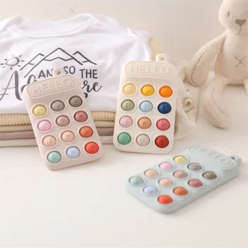 Bebek silikon telefon diş kaşıyıcı oyuncak emzik çocuklar karikatür diş çıkarma silikon yenidoğan erken diş bakımı diş etleri Molar sopa bebek oyuncak hediye