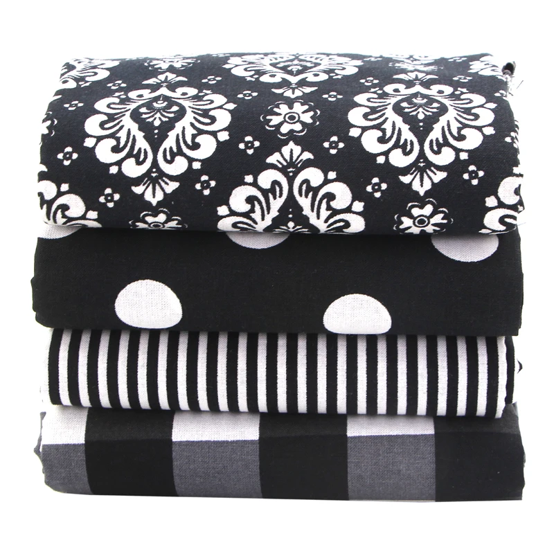 Black accessories 90*110cm Christmas Polyester Cotton Fabric DIY Bedding Sewing Cloth Home Decoration