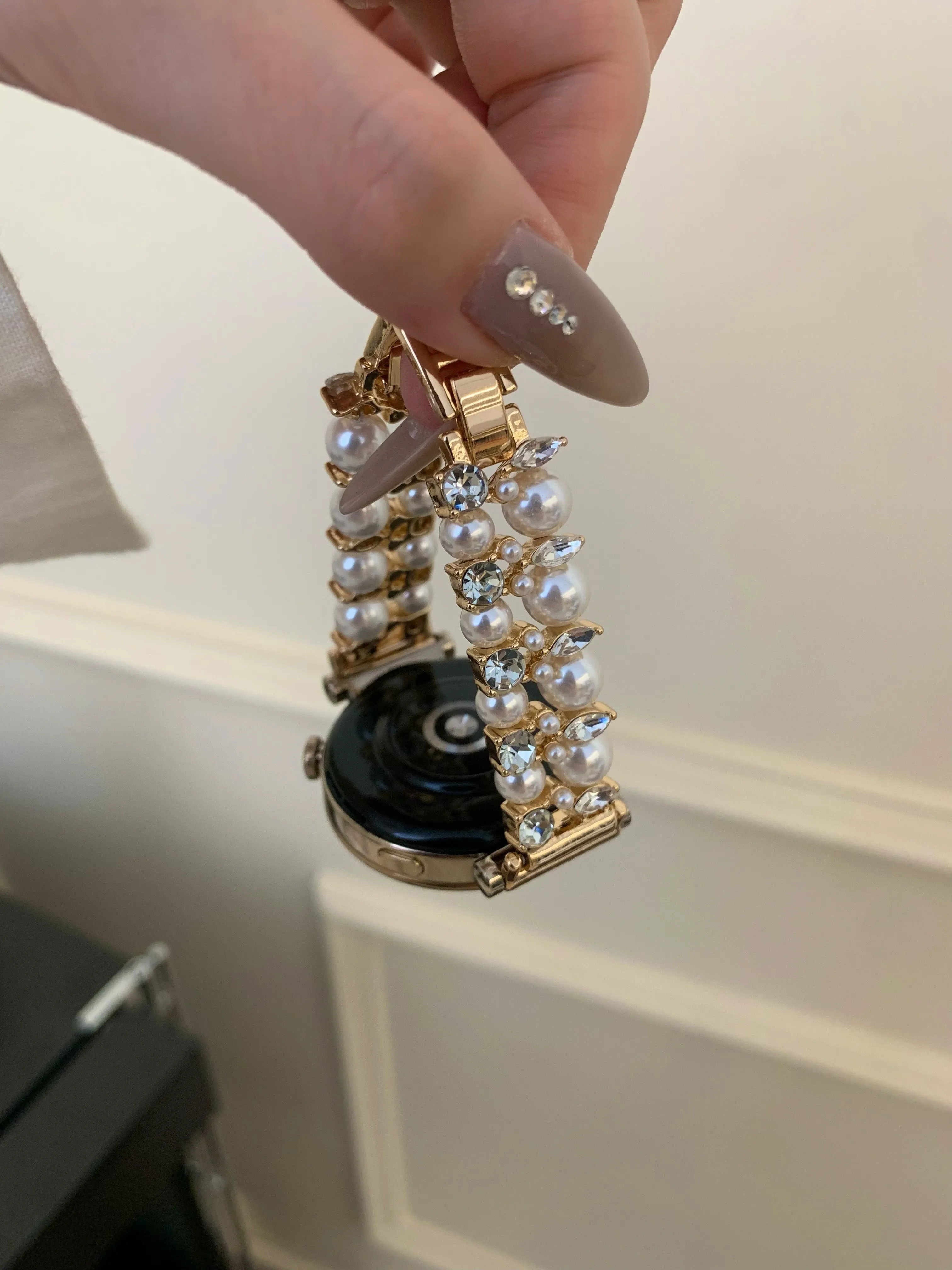 

Suitable for HW Watch Fit3/Fit4 straps and HW Band 8/9/10NFC double row pearl handmade straps