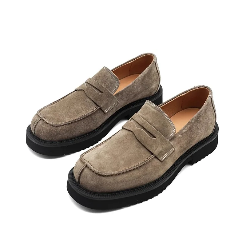 

Luxury Genuine Leather Slip on Casual Loafers Men Leather Shoes Male Business High-end Formal Work Trendy Oxfords Spring Autumn