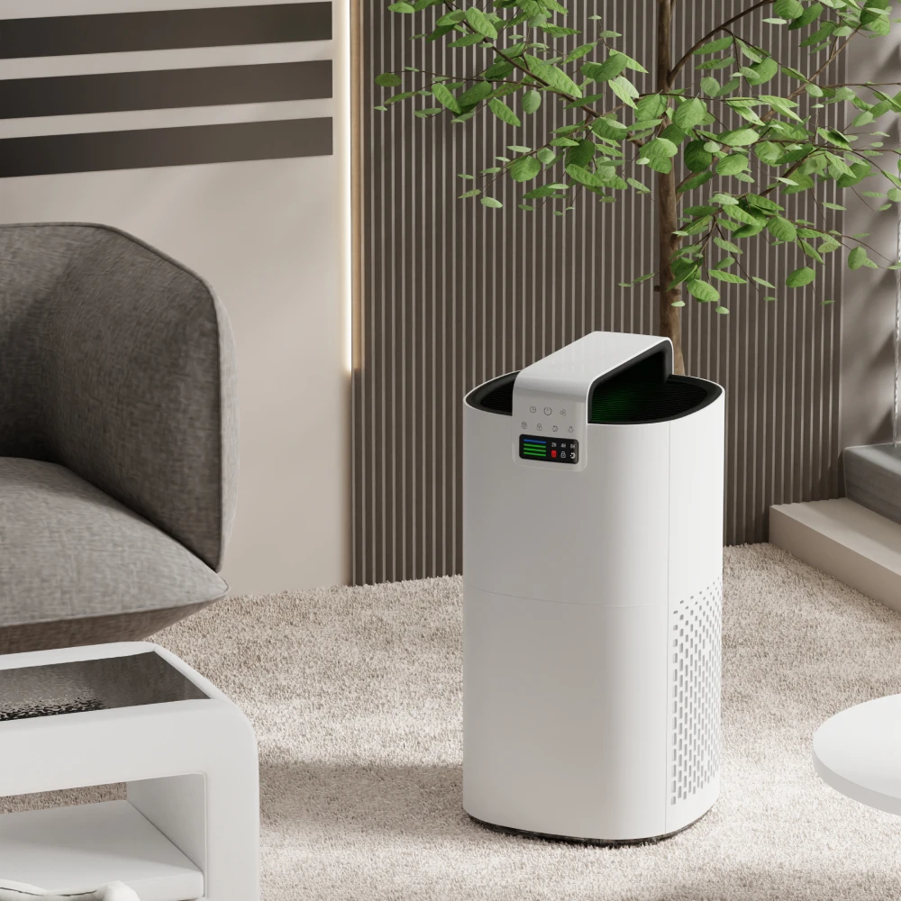 Electric Air Purifier Removes Pollen and Fragrance HVAC Room Air Purifier with HEPA Filter Cleaner