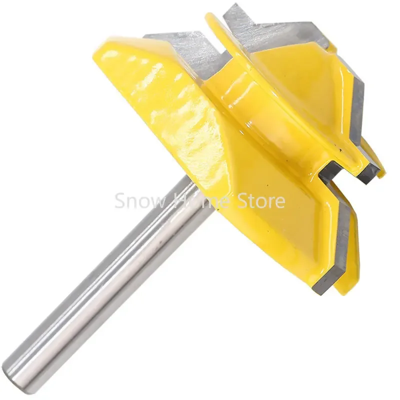 45 Degree Mortising Knife 1/4*2 Woodworking Milling Cutter Slotting Tool Trimming Machine Tool Head Carving Machine Gong Knife D