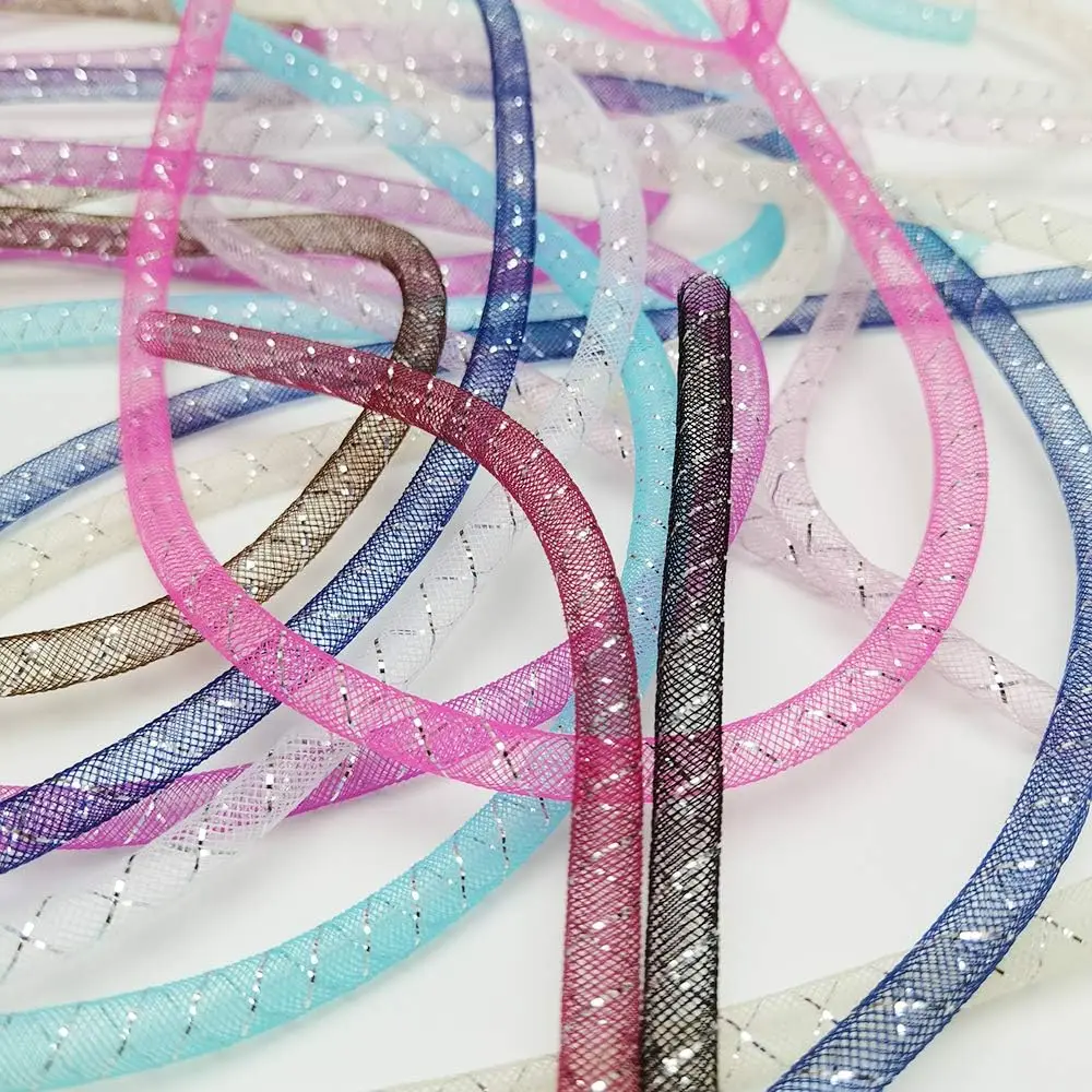 20 Yards Netzrohr-Bänder für Kleidung, DIY-Bastelarbeiten, Hochzeiten, Partys, Armbänder, Haarspangen, Krinoline-Dekoration, leere Netzrohre – Detail 1