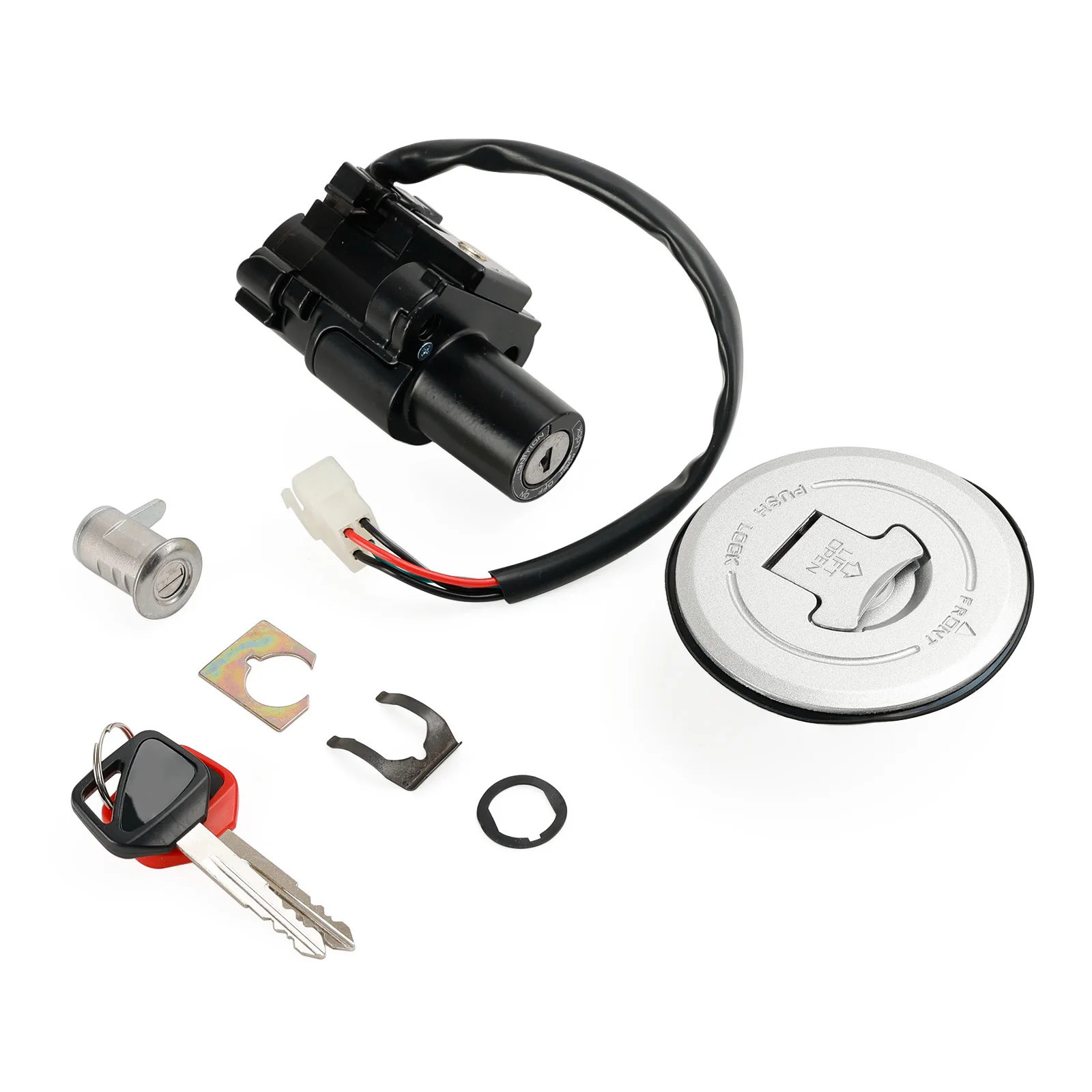 

Topteng Ignition Switch Fuel Tank Cap Seat Lock Set For Honda CB250F Hornet S 600 00-07