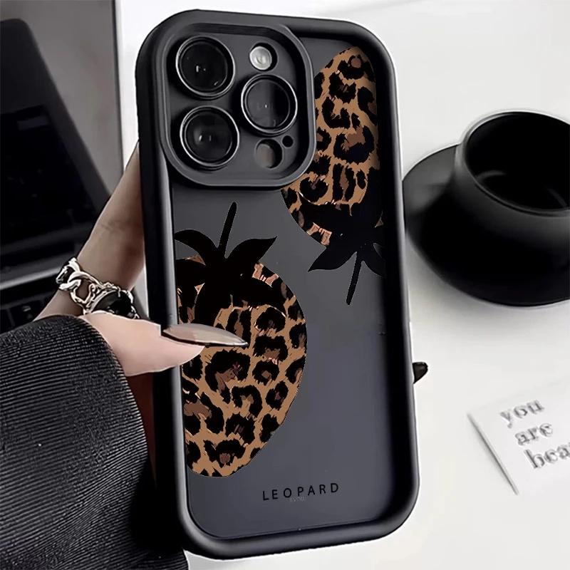 Phone Case Strawberry Leopard Print Pattern For Honor X9C X9A X8C X8B X8A X8 X7A X6B Magic 6 5 400 Lite 300 200 Pro Bumper Cover