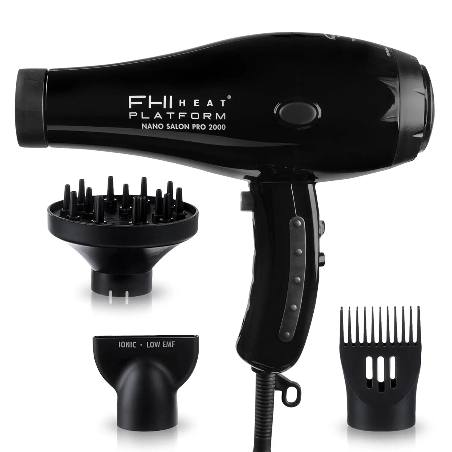 

Quick Dry Hair Dryer with Tourmaline Ceramic Technology, 3 Attachments for Salon-Quality Styling