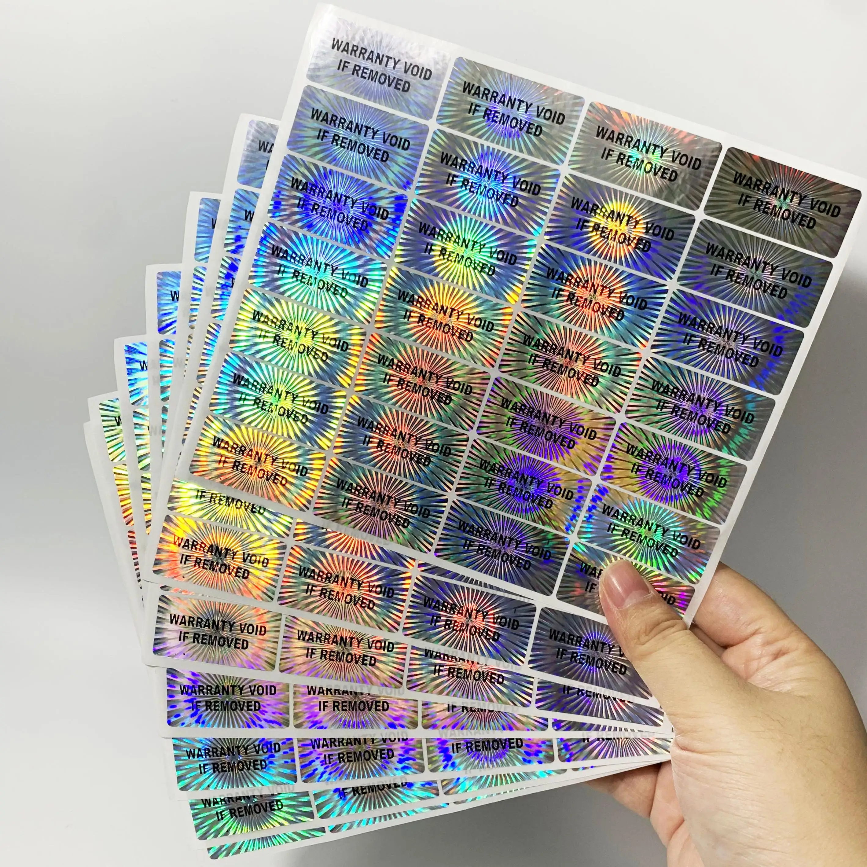 1000pcs Holographic Stickers VOID Warranty, Disposable Tamper Proof Premium Products Laser Label Sealing Stickers For Box Seals - view 5