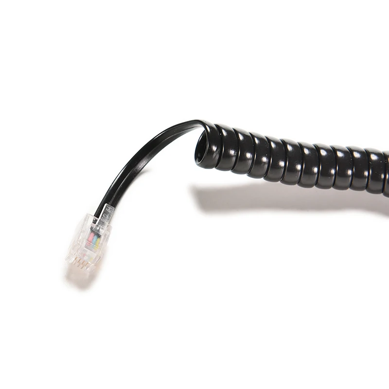 6.5FT Male to Male Telephone Handset Cable Extension Cord Curly Coil Line Cable Wire Up to 2M Telephone Coiled Cord
