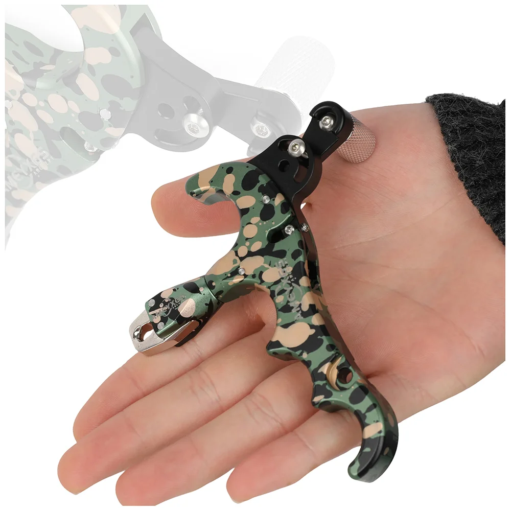 

Выпуск на 4 пальца на 360° ° Вращающийся штангенциркуль из алюминиевого сплава, выпуск большого пальца, стрельба из лука, составной лук, аксессуар для охоты и стрельбы