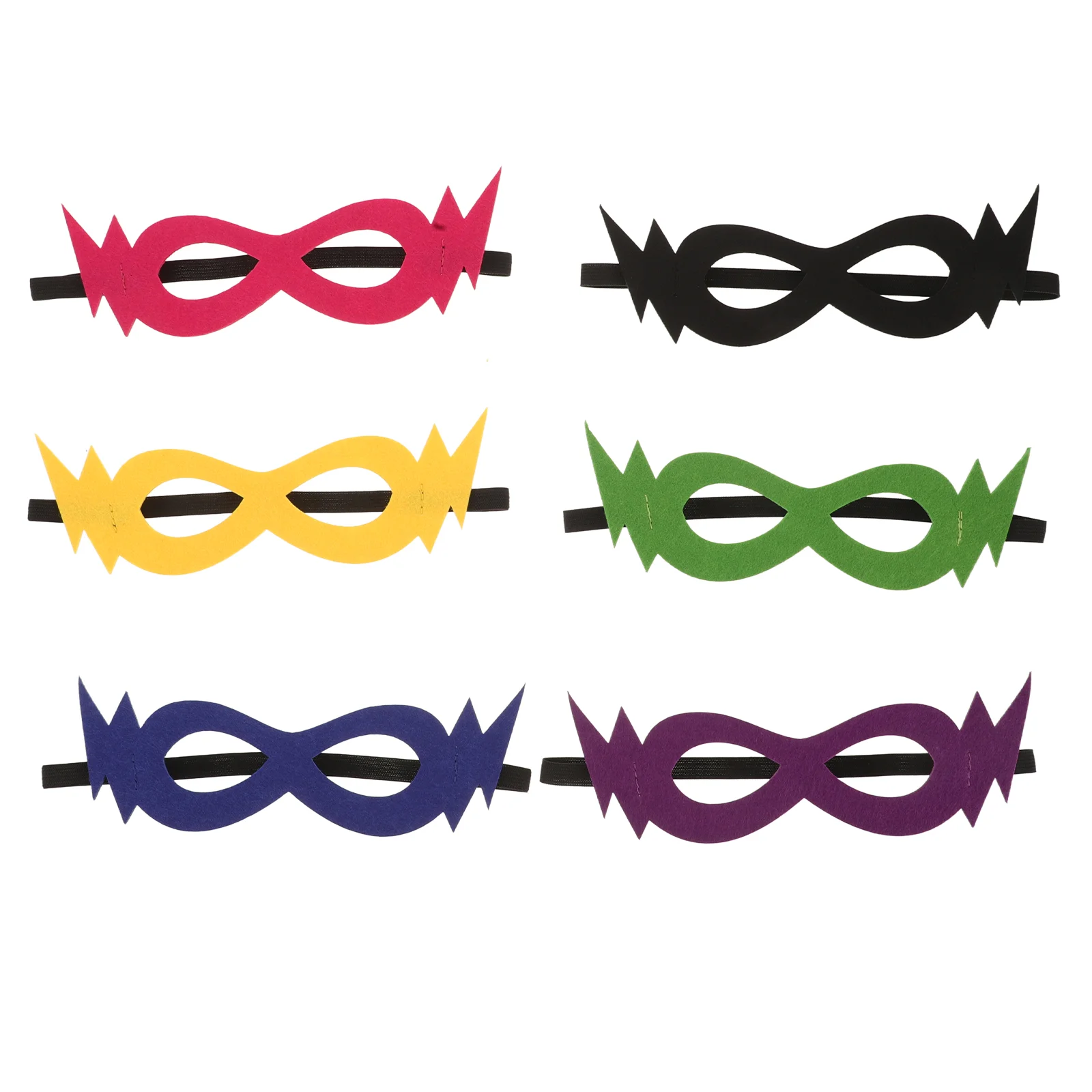 6 Pcs Halloween Mask Masks Half Face Masquerade Cosplay Kids Clothing Ball Felt for Children Parent-child Blindfolds Costume