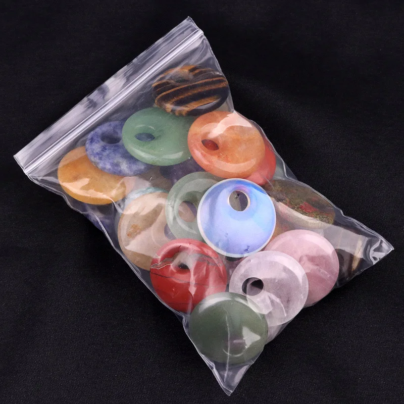 5 szt. Naturalne kamienie z dużym otworem, koraliki ametyst, zielony awenturyn, luźne koraliki do tworzenia biżuterii DIY, naszyjników, kolczyków, bransoletek, 30 mm