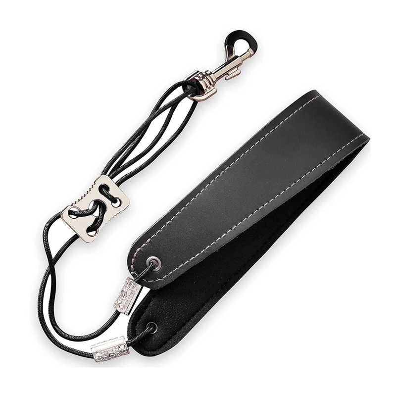 A89E-Saxophone Neck Strap Adjustable Clarinet Neck Band Soft Leather Padded Saxophone Strap For Alto And Tenor Saxophone