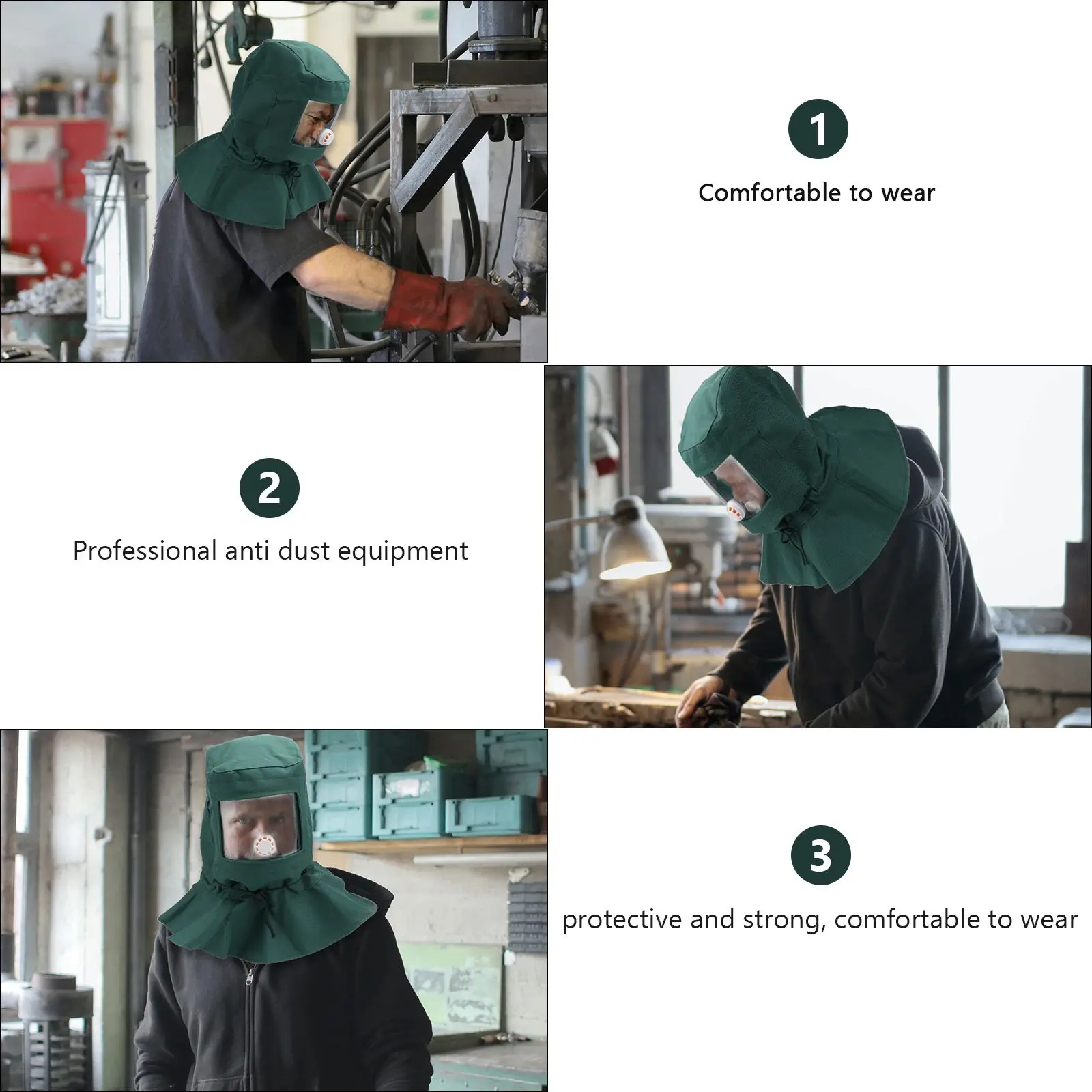 Sandblasting Hoods Mask for Dust Protection Anti-dust Sandblaster Spray Paint