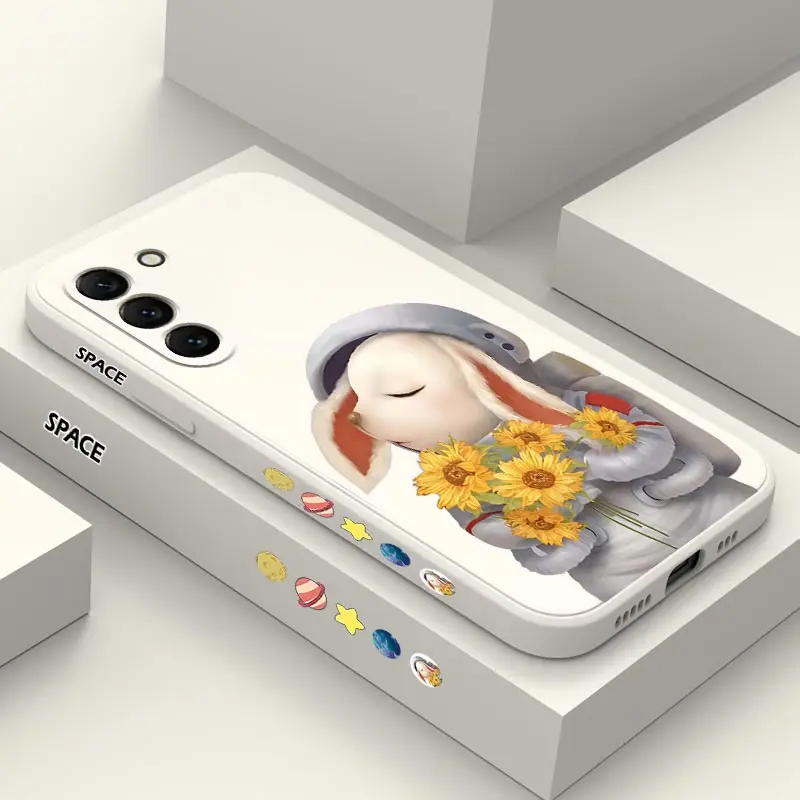 ארנבת אסטרונאוט סיליקון לאסטרונאוט s23 s23פלוס s23pe s23פלוס s23luls22 s2lאולטרה s20 s20fe s10 כיסוי