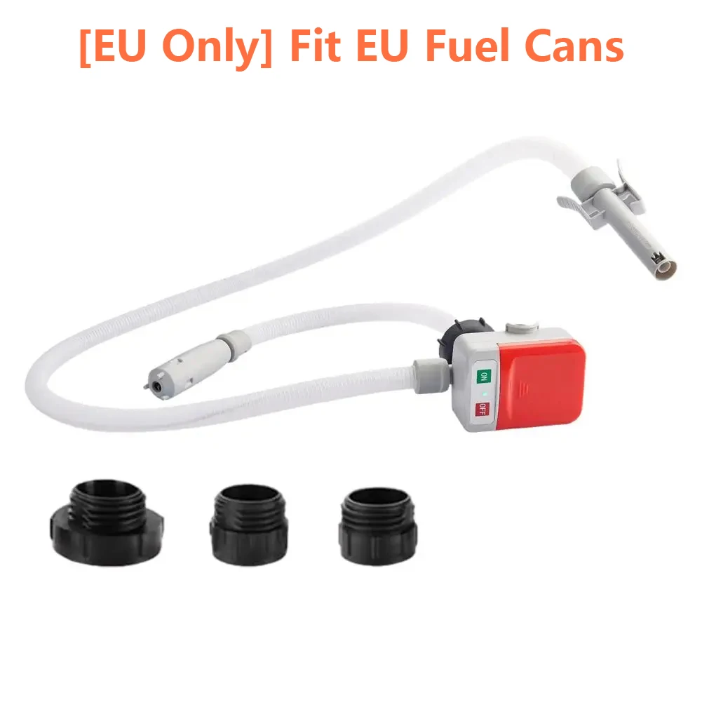 

4×AA Battery Fuel Pump CE Certified EU Only for EU Fuel Cans Gasoline Diesel Pump Extended Hose 3 Adapters Car Truck Boat ATV