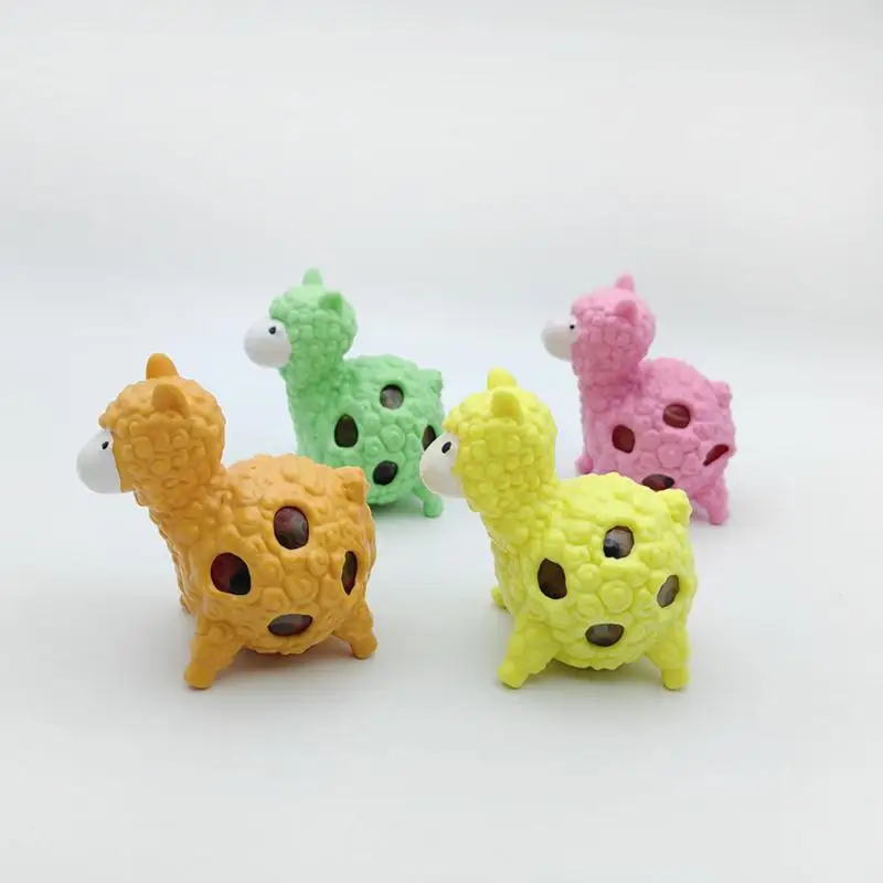 Hot Sale Alpaca Model Grape Balls Stress Relief Hand Ball Sensory Fun Squeeze Decompression Toy Squeezing Ball Home Decorations