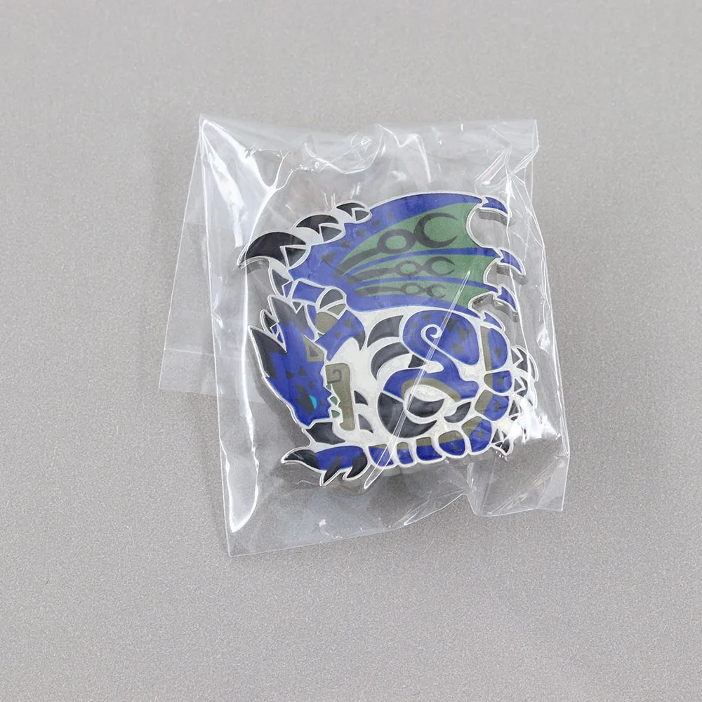 Monster Hunter Azure Rathalos Icon Emaille-Pin Wyvern-Abzeichen Monster Hunter World Rise Merch Gamer Anstecknadel Schmuck Geschenk für Fans – Detail 12