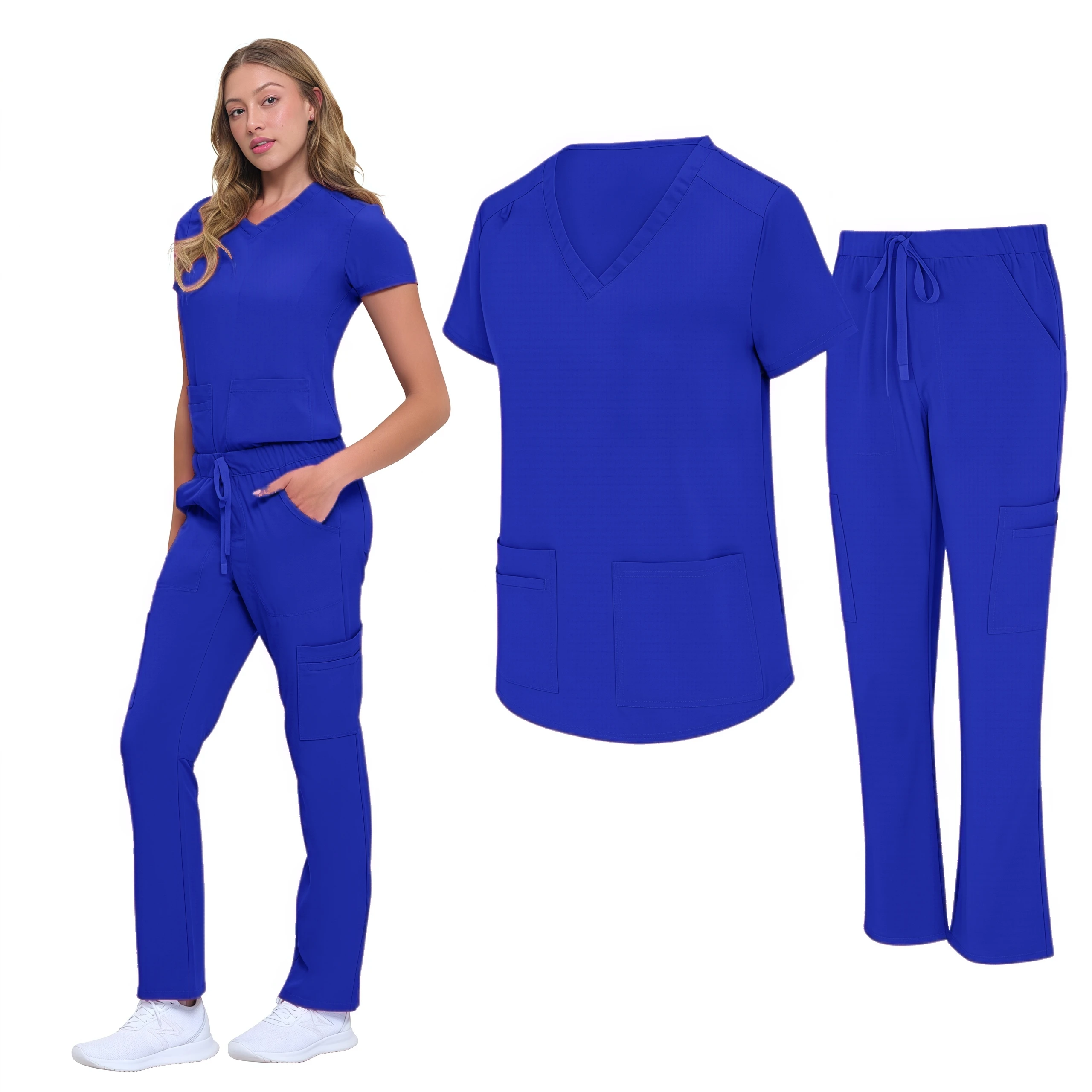 Fashion Hospital Uniforms Nurse Beauty Dental Salon Work Clothes Uniform Clinical Medical Scrubs Sets Women Doctor Surgical Gown