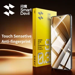 SmartDevil-Tempered Glass Film for Redmi K80 Pro, HD Privacy Screen Protector, Anti-Fingerprint, Non-Full Cover, 2PCs