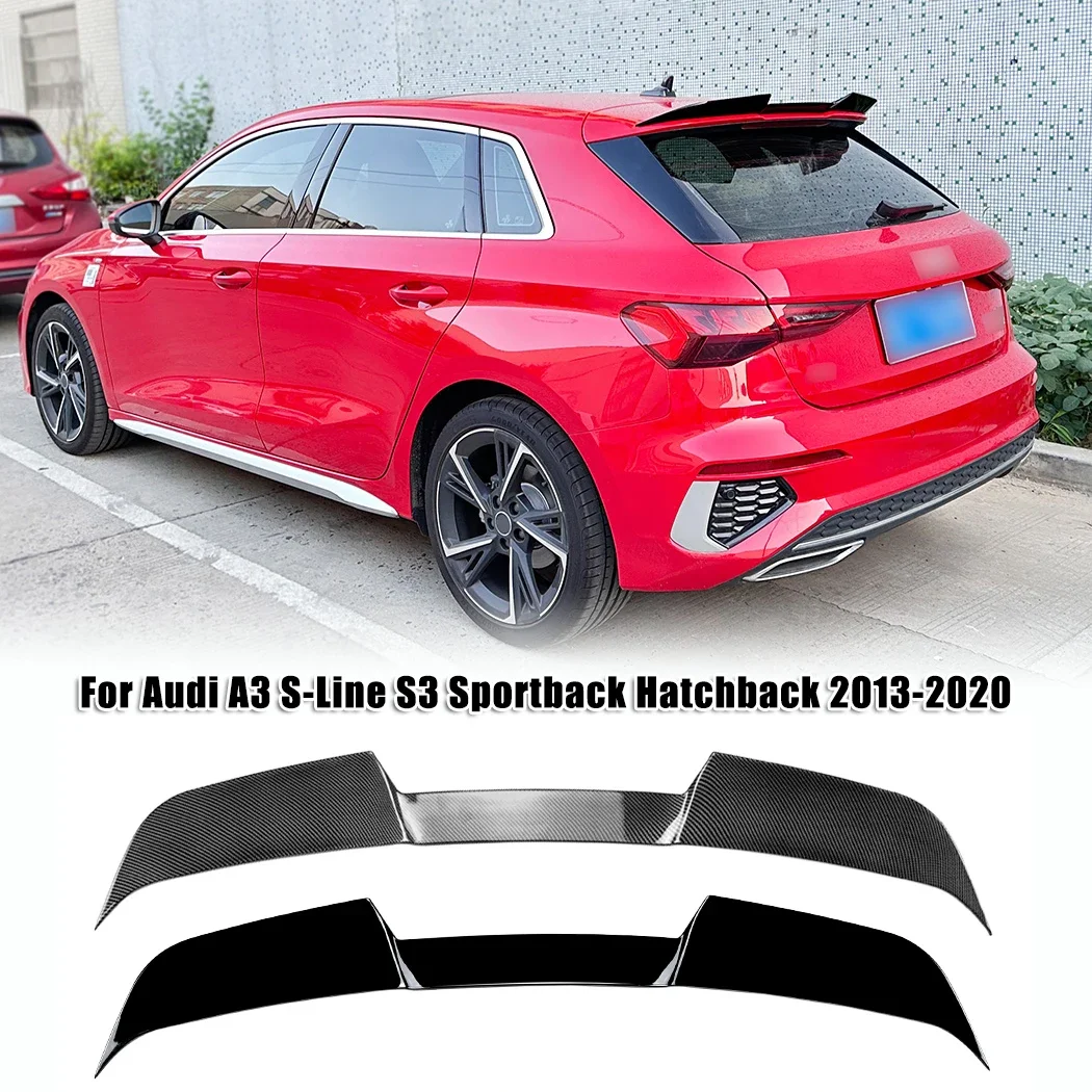 For Audi Rear Roof Spoiler Wing Lip A3 S-Line S3 Sportback Hatchback Tail Wing 2021 2022 2023 2024 Body Kit Tuning Accessories