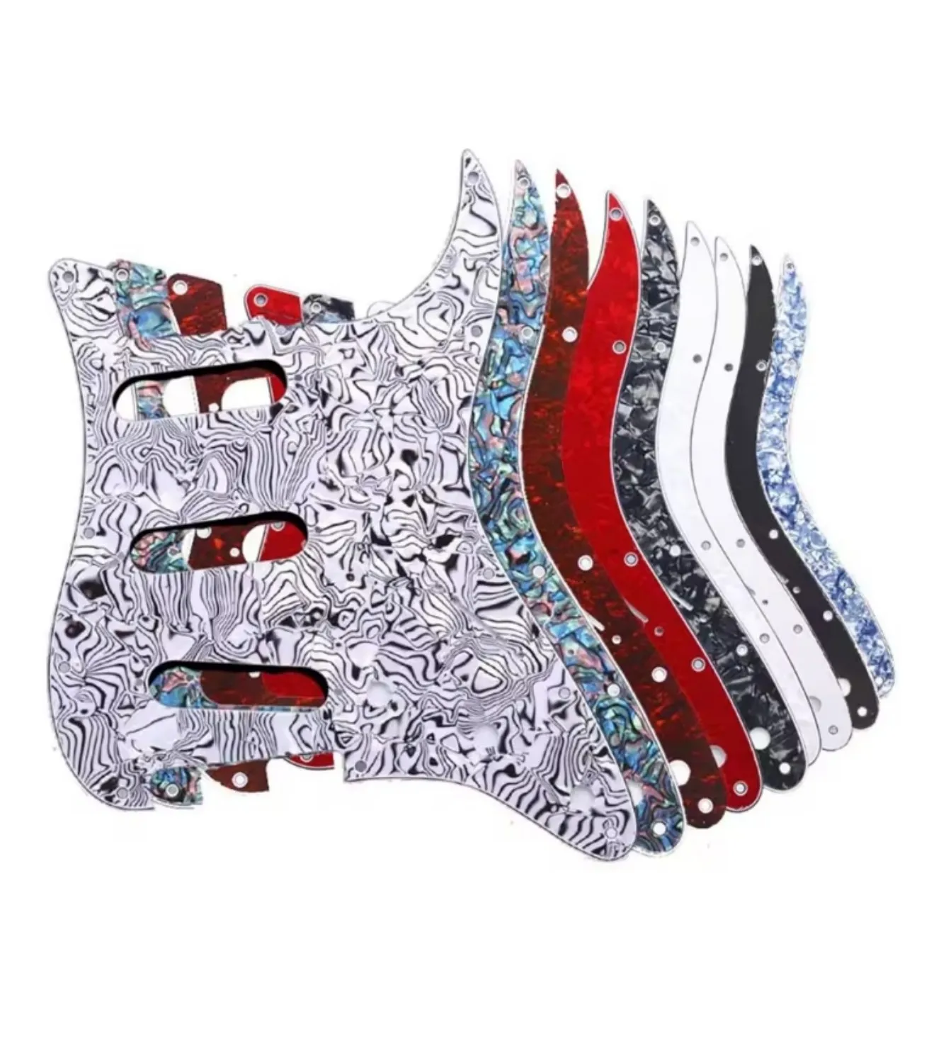 متعدد الألوان 11 حفرة Ssh الغيتار Pickguard لوحة الصفر ل St Sq القيثارات الكهربائية البلاستيكية السليلويد نماذج القياسية استبدال مثالي #3