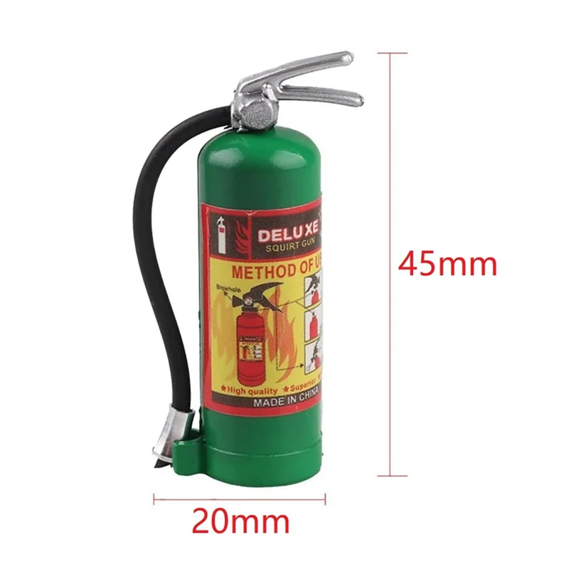 2Pcs Simulation Mini Fire Extinguisher for 1/10 RC Crawler Car Axial SCX10 Traxxas TRX4 RC4WD D90 Decoration Parts,Green