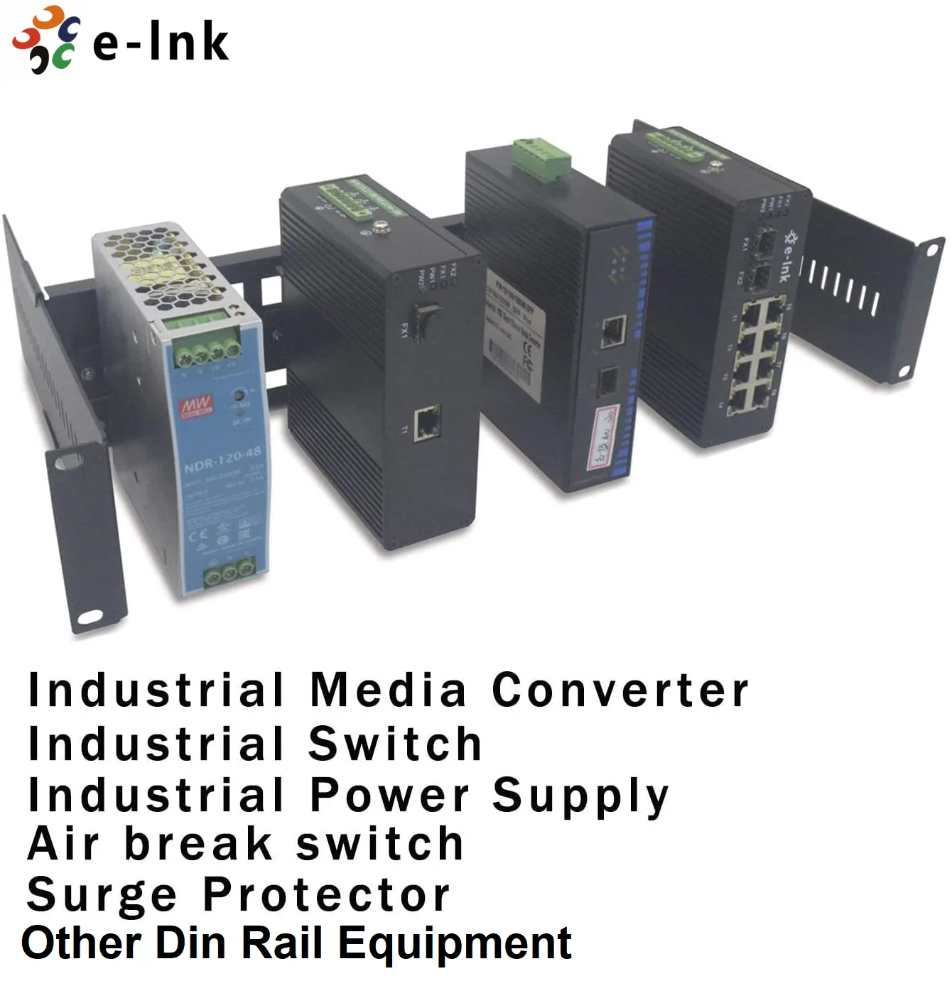 19 Inch Adjustable Recesses 35mm Universal Rack Mount Cabinet for Industrial Media Converter Switch DIN Rail Standoff Bracket