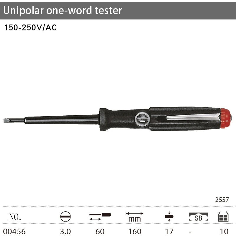 WIHA 34745/05271/00456 Voltage Tester Screwdriver with Push-on Clip for Measuring Circuit Smart Breakpoint Tester Pen