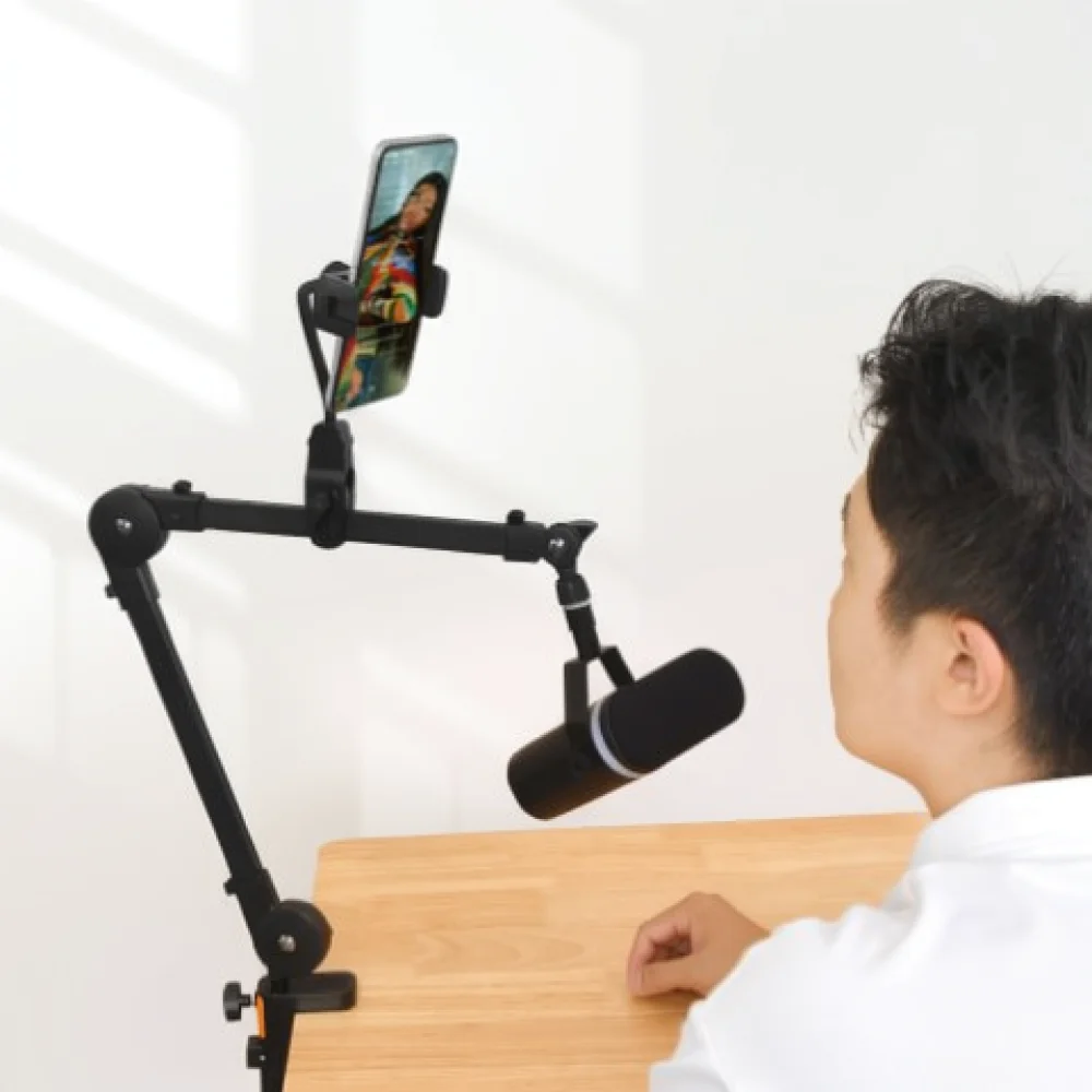Folding Phone Arm Mount For Live Streaming Video Recording Desktop Stand Holder Professional Studio Desk Setup Tool - view 6