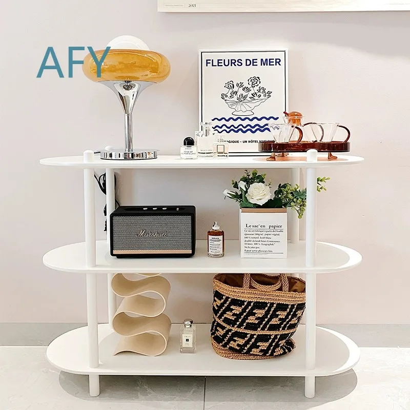 Simple Floor Rack for Wind Bookshelf Living Room Home Display Rack Store Display Rack White Multi-Layer Shelf Storage