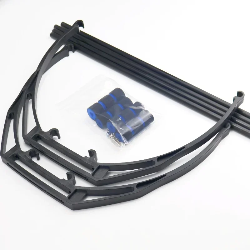 FEICHAO F450 F550 F330  Frame Landing Gear Landing Skid Fpv Aerial Photography Gimbal Damping Tall Foot Stool-Black-white
