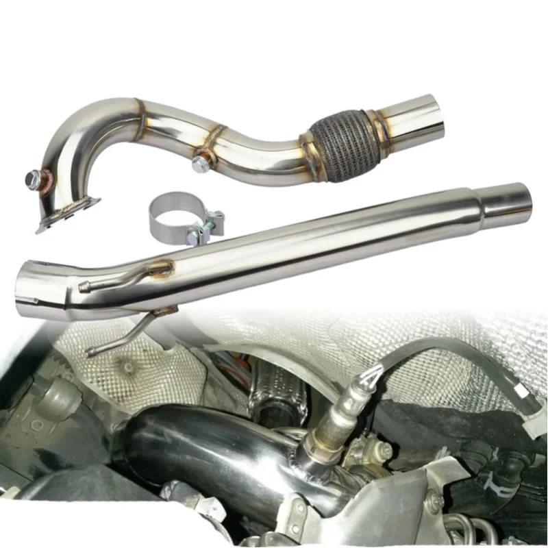 EA211 Auto-Abgasanlage Downpipe für Volkswagen Golf MK7 Jetta, Audi A3 1.4T, VW Golf Jetta, Audi, Skoda Kodiaq MK1 MQB, 2,5 Zoll EA211 1.4T Motor, Racing Catless Downpipes