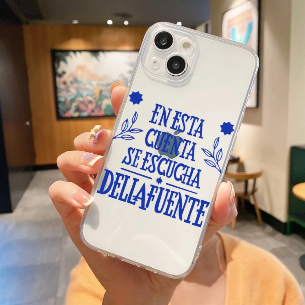 D-Dellafuente F C Phone Case For Iphone 15 11 13 14 Pro Max 7 8 Plus X Xr Xs Max Se2020 12mini Transparent Cover