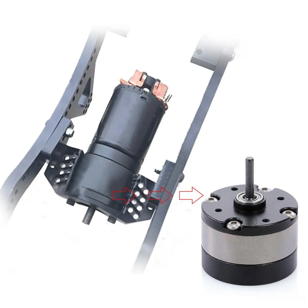 Black Metal Planetary Gear Reduction Component for 1 10 RC Car Smooth Power Distribution Upgrade