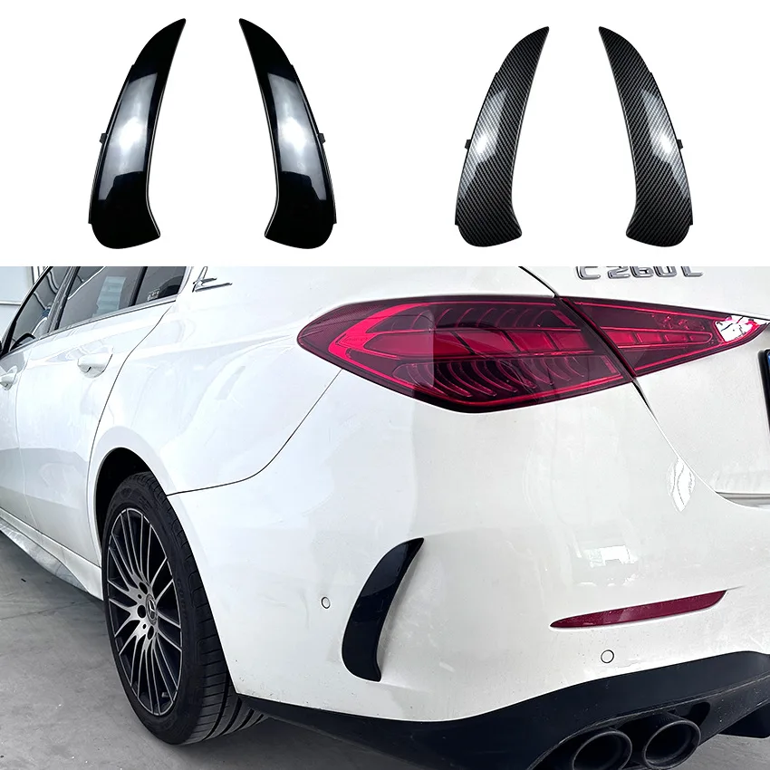 For MERCEDES BENZ C Class W206 C260 C43 C63 AMG 2022 To 2023 Car Rear Bumper Splitter Side Spoiler Air Vent Wind Knife Body Kits